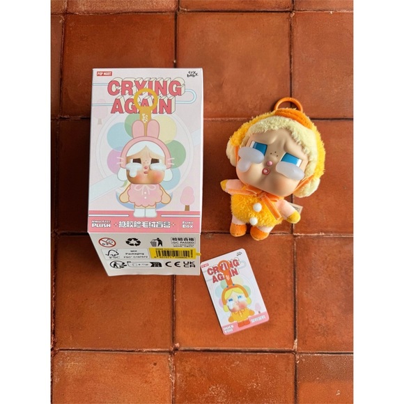 Authentic Pop Mart ‘Duck You’ CRYBABY Crying Again Keychain Plush *Opened* - Picture 1 of 10